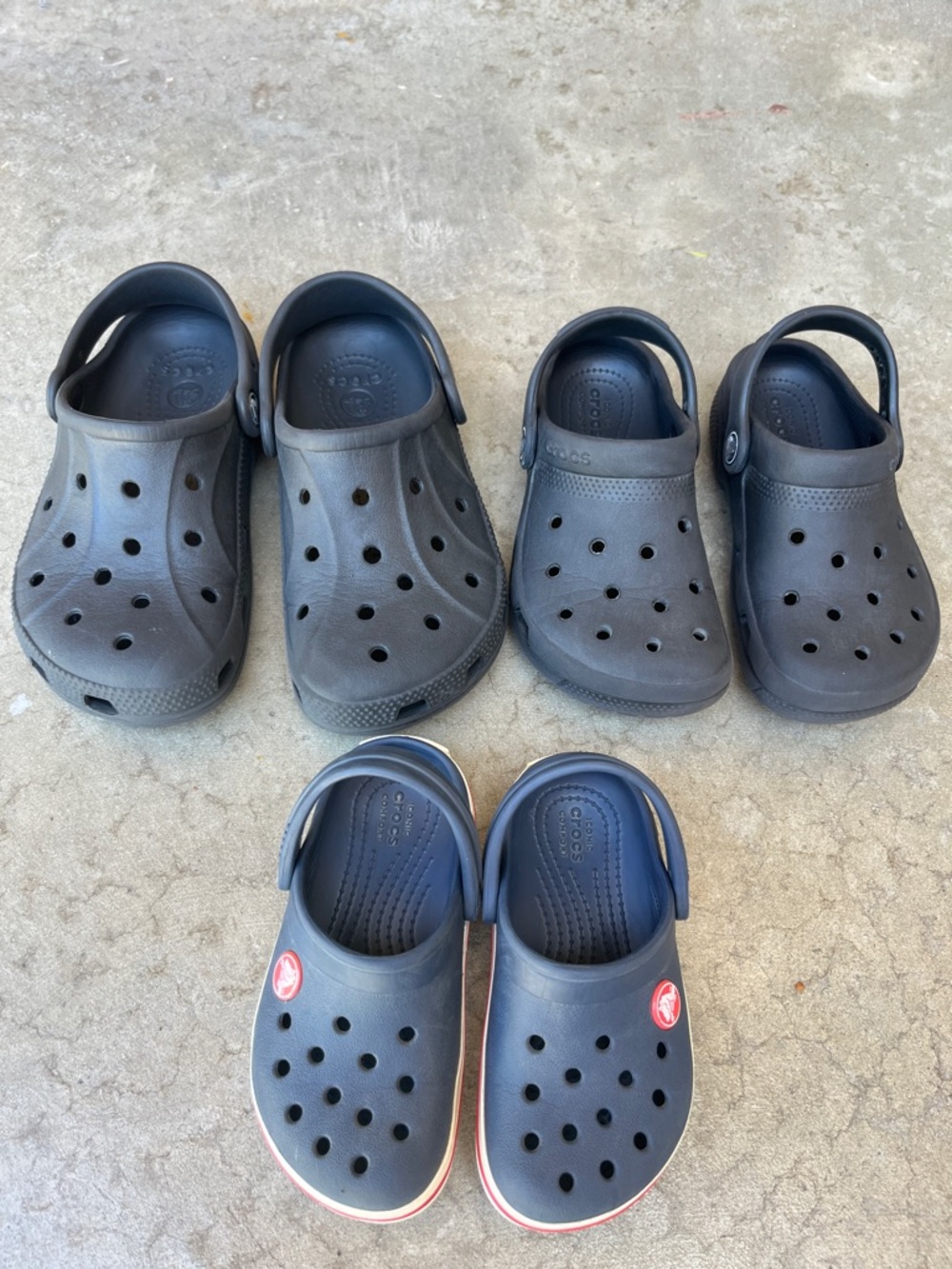 CROCS Classic Clogs Lot (kids sizes - c8, c12, j1)